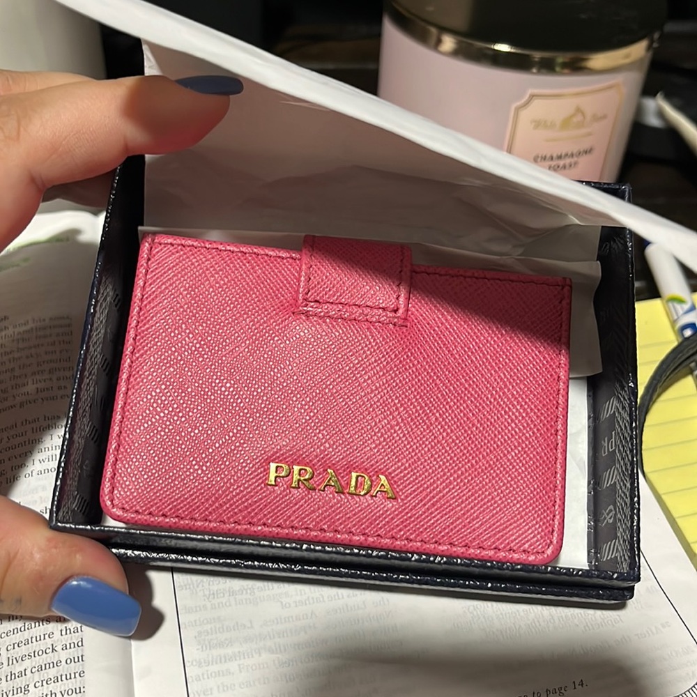 PRADA CARD HOLDER PEONY PINK